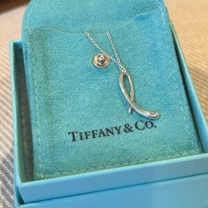 Tiffany & Co. Elsa Peretti Initial “L” pendant necklace.